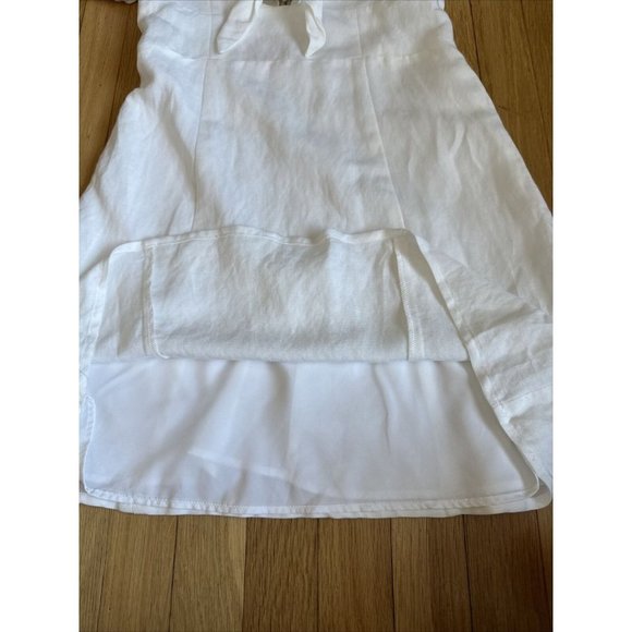 Emerson Fry Size Small Amy Puff Sleeve Short Dress - White. Lined. Linen NWOT - Picture 4 of 10